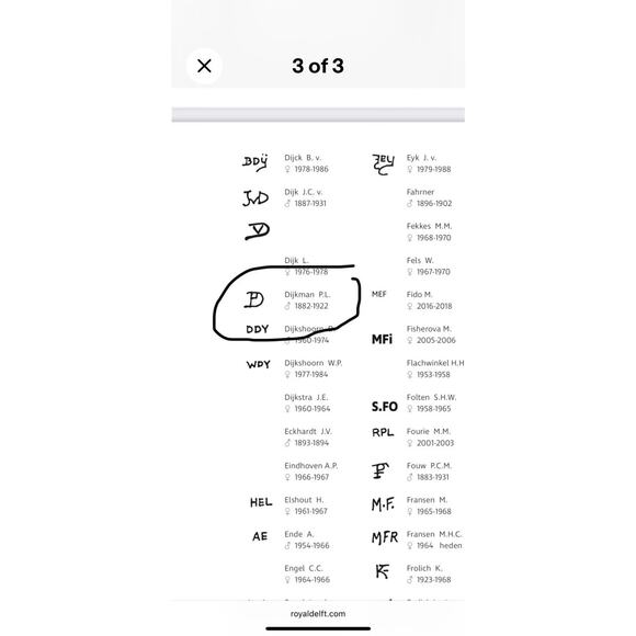 Porceleyne Fles/Royal 1900 Delft blue & white 11” Candelabra RARE - Picture 8 of 9